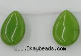 CCN2702 Top-drilled 18*25mm flat teardrop candy jade beads