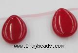 CCN2706 Top-drilled 18*25mm flat teardrop candy jade beads