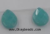 CCN2722 Top-drilled 18*25mm briolette candy jade beads wholesale