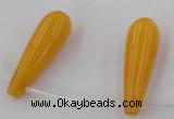 CCN2735 Top-drilled 10*30mm teardrop candy jade beads wholesale