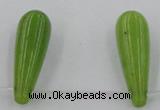 CCN2736 Top-drilled 10*30mm teardrop candy jade beads wholesale