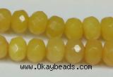 CCN2861 15.5 inches 4*6mm faceted rondelle candy jade beads