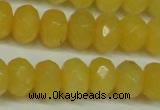 CCN2873 15.5 inches 5*8mm faceted rondelle candy jade beads