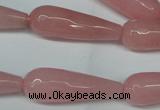 CCN2881 15.5 inches 10*30mm faceted teardrop candy jade beads