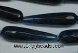 CCN2895 15.5 inches 10*40mm faceted teardrop candy jade beads