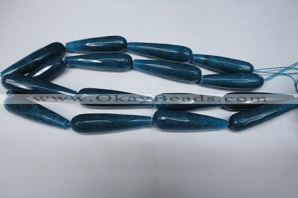 CCN2900 15.5 inches 12*50mm faceted teardrop candy jade beads