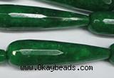 CCN2901 15.5 inches 12*50mm faceted teardrop candy jade beads