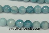 CCN2932 15.5 inches 8mm faceted round candy jade beads