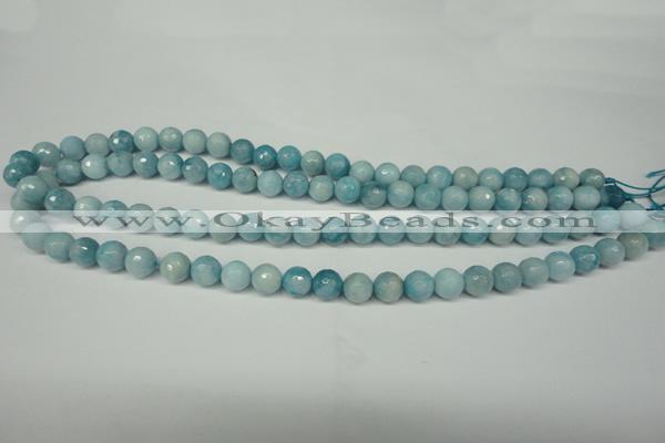 CCN2932 15.5 inches 8mm faceted round candy jade beads