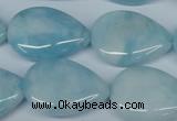 CCN2947 15.5 inches 18*25mm flat teardrop candy jade beads