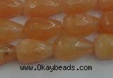 CCN3005 15.5 inches 10*15mm faceted teardrop candy jade beads