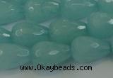 CCN3008 15.5 inches 10*15mm faceted teardrop candy jade beads