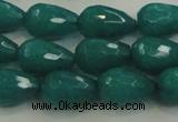 CCN3010 15.5 inches 10*15mm faceted teardrop candy jade beads