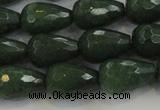 CCN3011 15.5 inches 10*15mm faceted teardrop candy jade beads