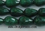 CCN3012 15.5 inches 10*15mm faceted teardrop candy jade beads