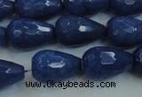 CCN3014 15.5 inches 10*15mm faceted teardrop candy jade beads