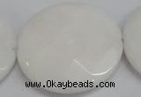 CCN315 15.5 inches 40mm faceted coin candy jade beads wholesale