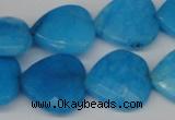 CCN361 15.5 inches 20*20mm faceted heart candy jade beads wholesale