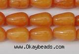 CCN3750 15.5 inches 8*12mm teardrop candy jade beads wholesale