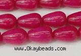 CCN3752 15.5 inches 8*12mm teardrop candy jade beads wholesale