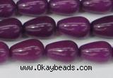 CCN3755 15.5 inches 8*12mm teardrop candy jade beads wholesale