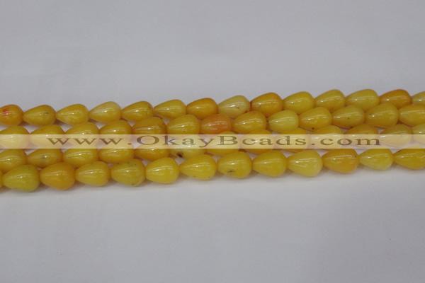 CCN3760 15.5 inches 10*14mm teardrop candy jade beads wholesale