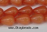 CCN3761 15.5 inches 10*14mm teardrop candy jade beads wholesale