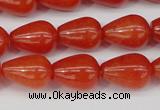 CCN3762 15.5 inches 10*14mm teardrop candy jade beads wholesale