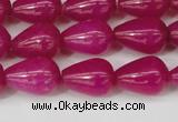 CCN3766 15.5 inches 10*14mm teardrop candy jade beads wholesale