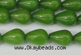 CCN3769 15.5 inches 10*14mm teardrop candy jade beads wholesale