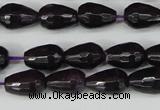 CCN3780 15.5 inches 8*12mm faceted teardrop candy jade beads