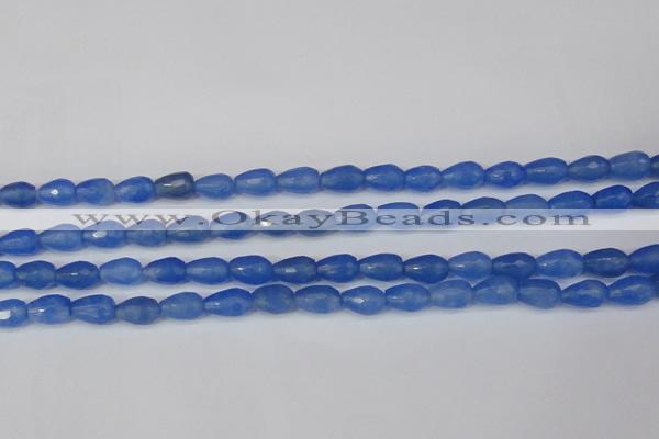 CCN3782 15.5 inches 8*12mm faceted teardrop candy jade beads