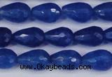 CCN3783 15.5 inches 8*12mm faceted teardrop candy jade beads