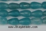 CCN3785 15.5 inches 8*12mm faceted teardrop candy jade beads