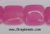 CCN3802 15.5 inches 20*20mm square candy jade beads wholesale