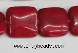 CCN3804 15.5 inches 20*20mm square candy jade beads wholesale