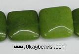 CCN3808 15.5 inches 20*20mm square candy jade beads wholesale