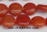 CCN3816 15.5 inches 14mm flat round candy jade beads wholesale