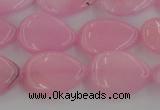 CCN3860 15.5 inches 13*18mm flat teardrop candy jade beads