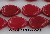 CCN3864 15.5 inches 13*18mm flat teardrop candy jade beads