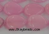 CCN3875 15.5 inches 15*20mm flat teardrop candy jade beads