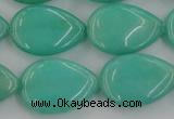 CCN3885 15.5 inches 15*20mm flat teardrop candy jade beads