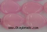 CCN3890 15.5 inches 18*25mm flat teardrop candy jade beads