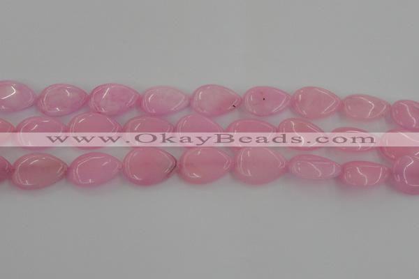 CCN3890 15.5 inches 18*25mm flat teardrop candy jade beads