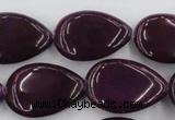 CCN3896 15.5 inches 18*25mm flat teardrop candy jade beads