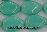 CCN3900 15.5 inches 18*25mm flat teardrop candy jade beads