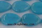 CCN3901 15.5 inches 18*25mm flat teardrop candy jade beads