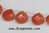 CCN3913 Top-drilled 13*13mm briolette candy jade beads wholesale