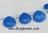 CCN3920 Top-drilled 13*13mm briolette candy jade beads wholesale