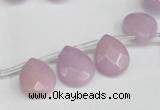 CCN3926 Top-drilled 12*15mm briolette candy jade beads wholesale